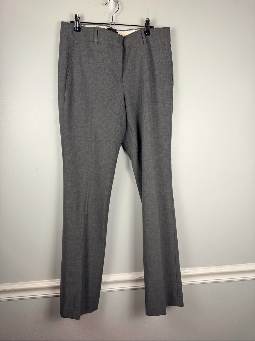 J. Crew bi stretch wool blend grey trousers size 6